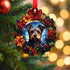 Border Terrier Wreath Christmas Decoration